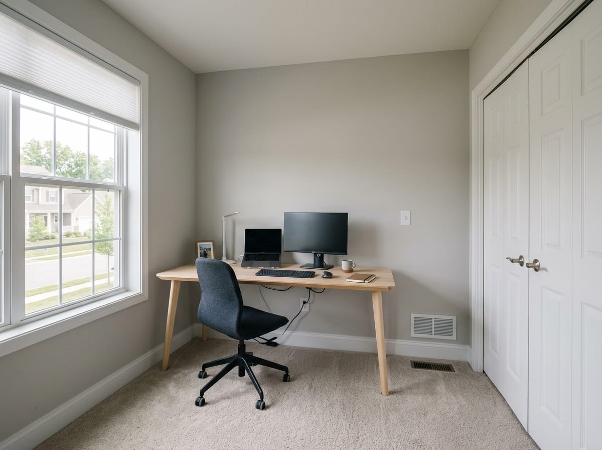 Study-first minimal room