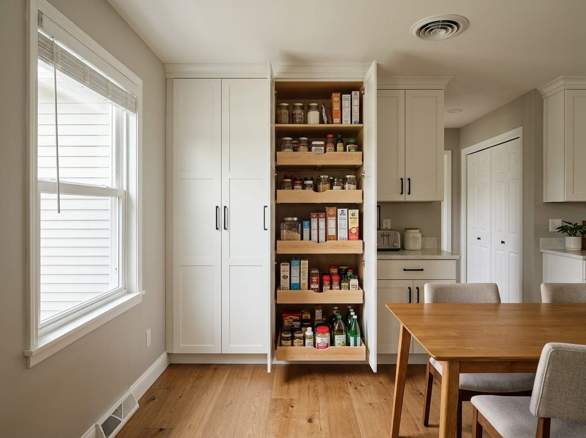 One tall pantry wall