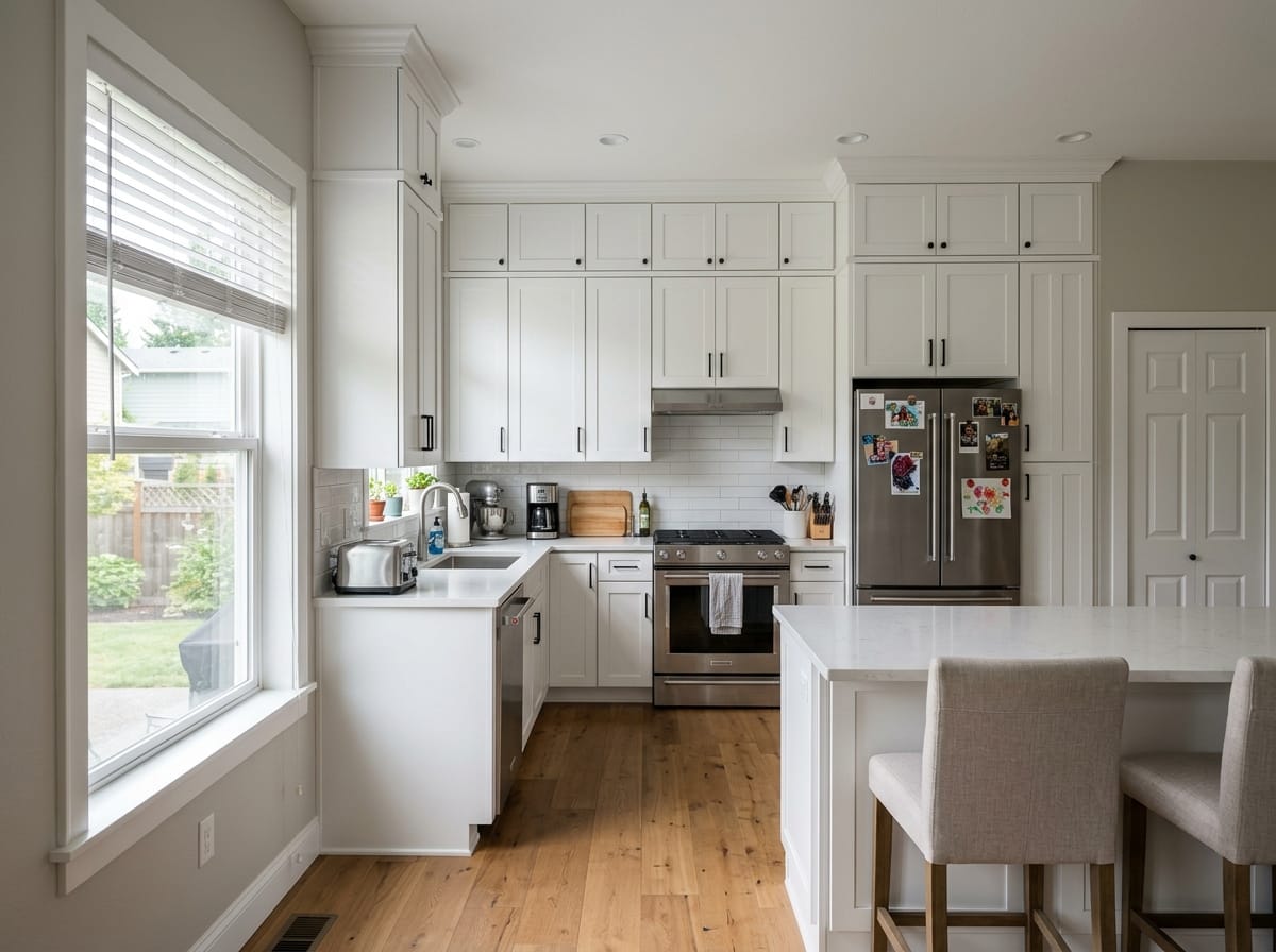 Wall cabinets to the ceiling