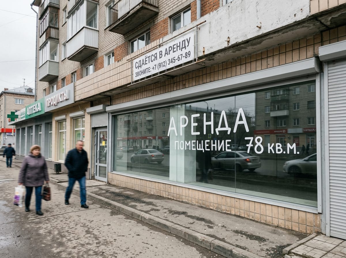 Вывеска на стеклянной витрине из акриловых литер без сверления стекла