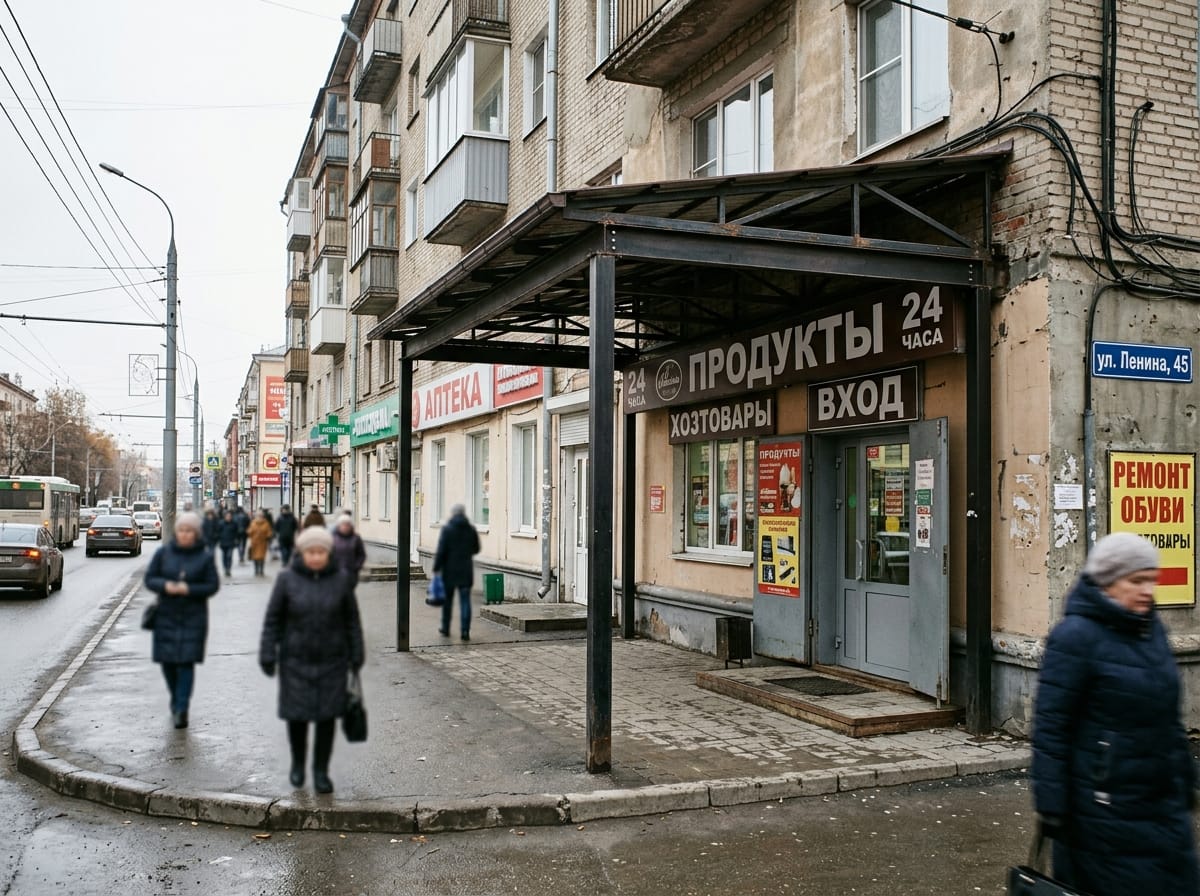 На козырьке или маркизе