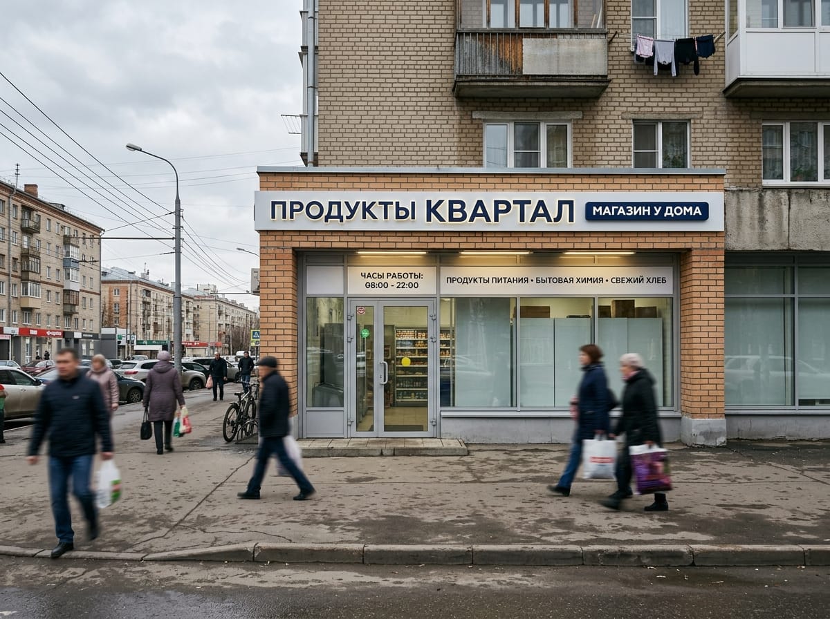 Ухоженная офисная вывеска из нержавеющей стали на фасаде через несколько лет эксплуатации