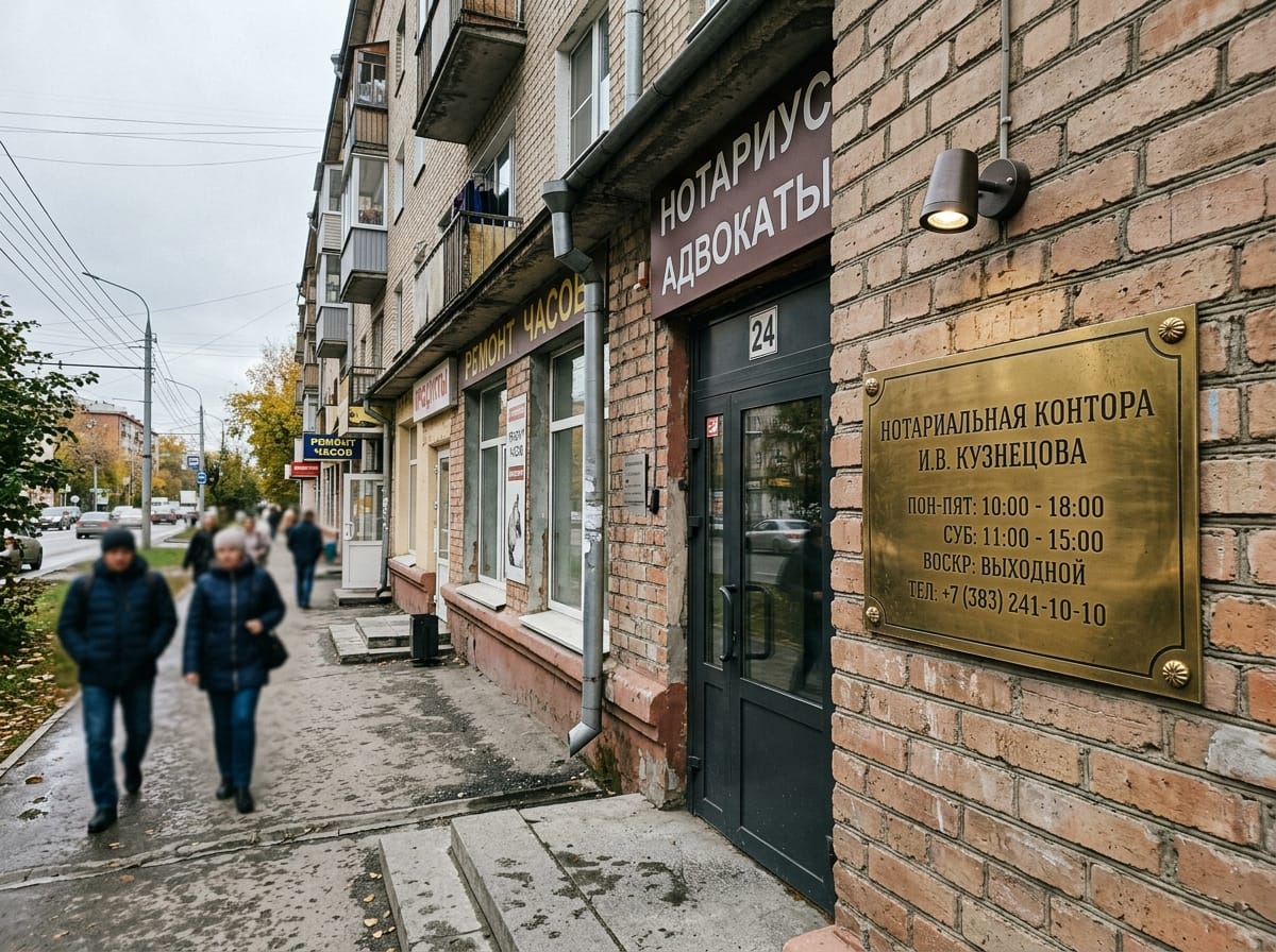 Латунная табличка офиса с гравировкой у входной двери исторического здания