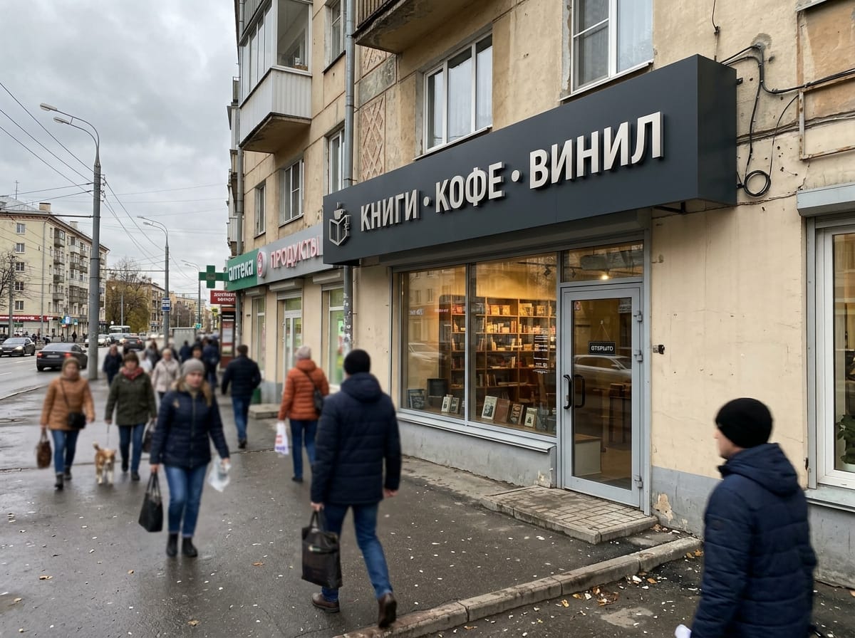 Вывеска офиса из стальных букв на тёмной композитной подложке