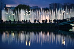 Царицыно, фонтан, светодинамический фонтан, фото КГХ