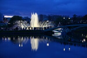 Царицыно, фонтан, светодинамический фонтан, фото КГХ