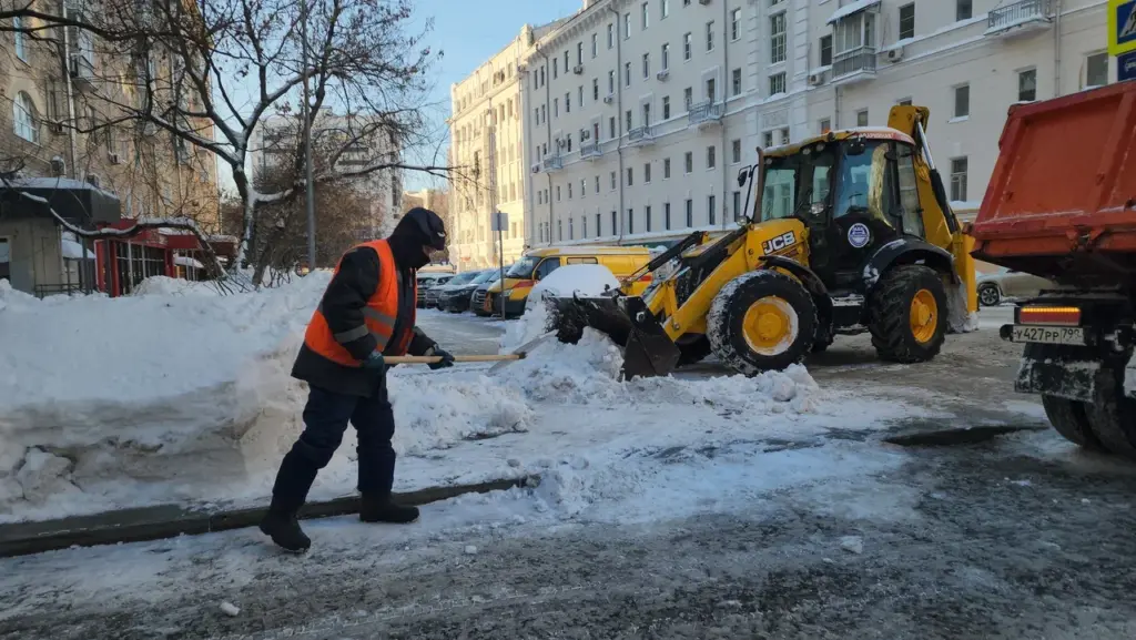 Городские службы Москвы из-за снегопада работают в усиленном режиме
