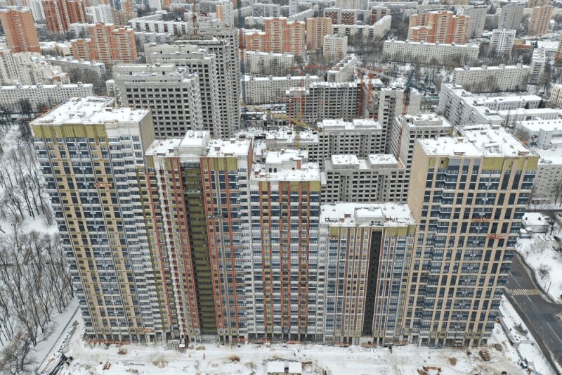 новостройки, дома, зима, Фото мобильного репортера / Агентство «Москва»