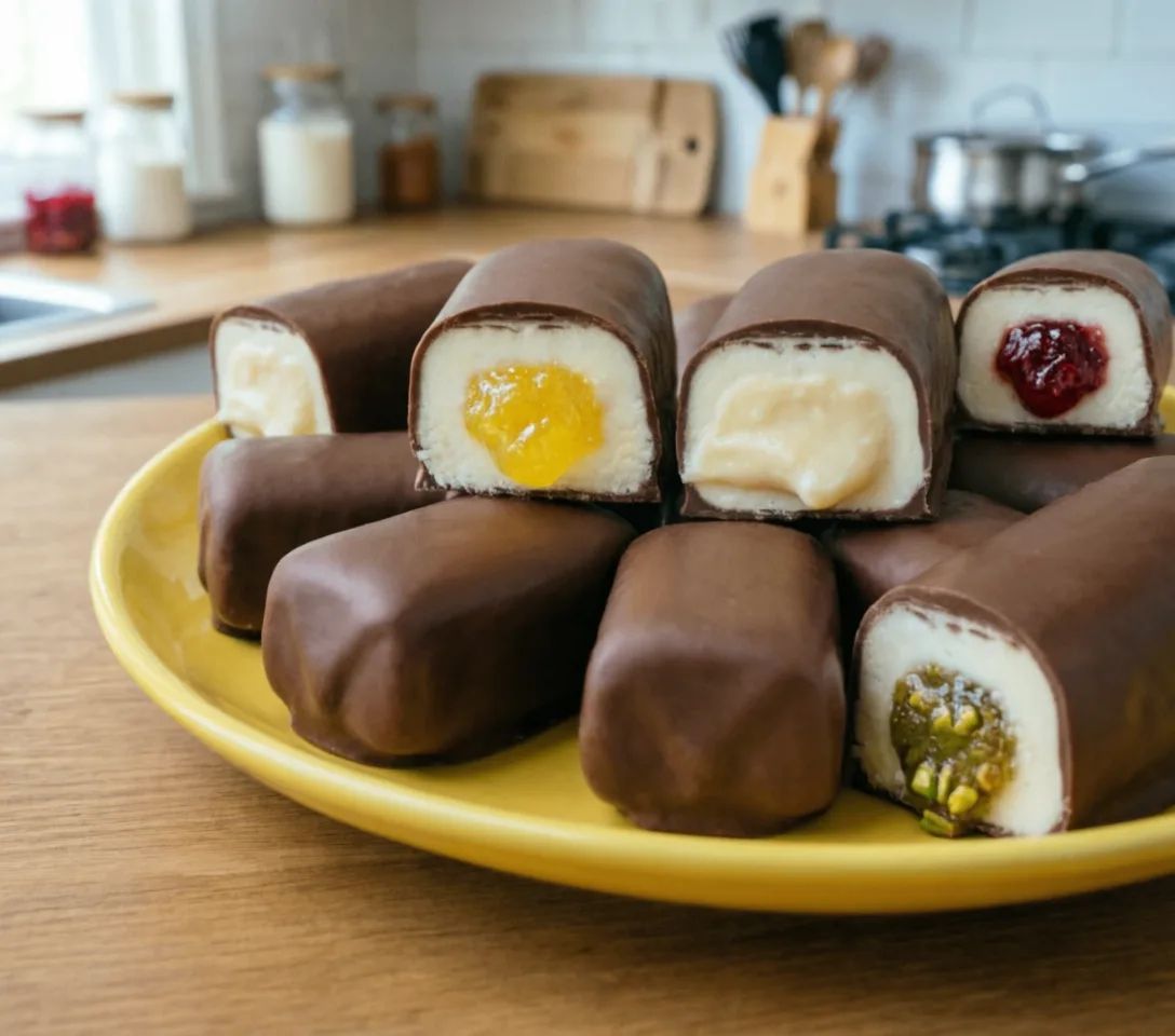 сырки еда десерт Домашние глазированные сырки.Фото сгенерировано ИИ