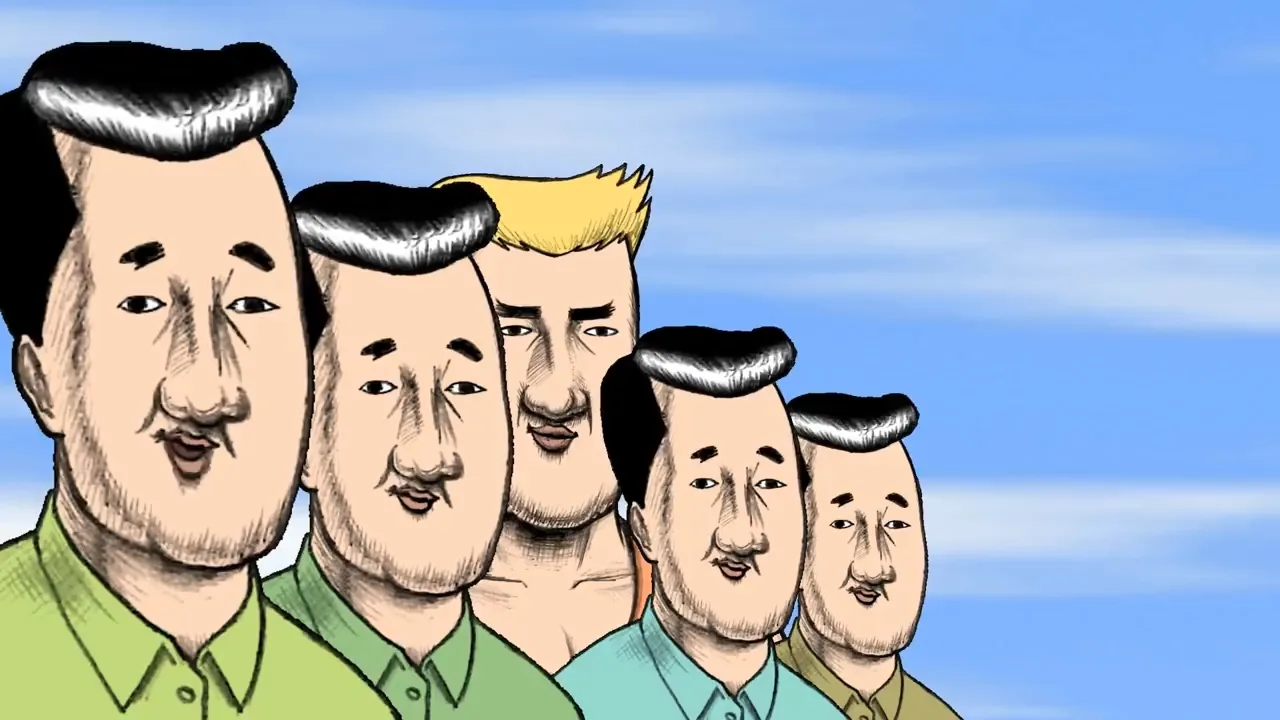 Мужчина с ягодицами наперёд