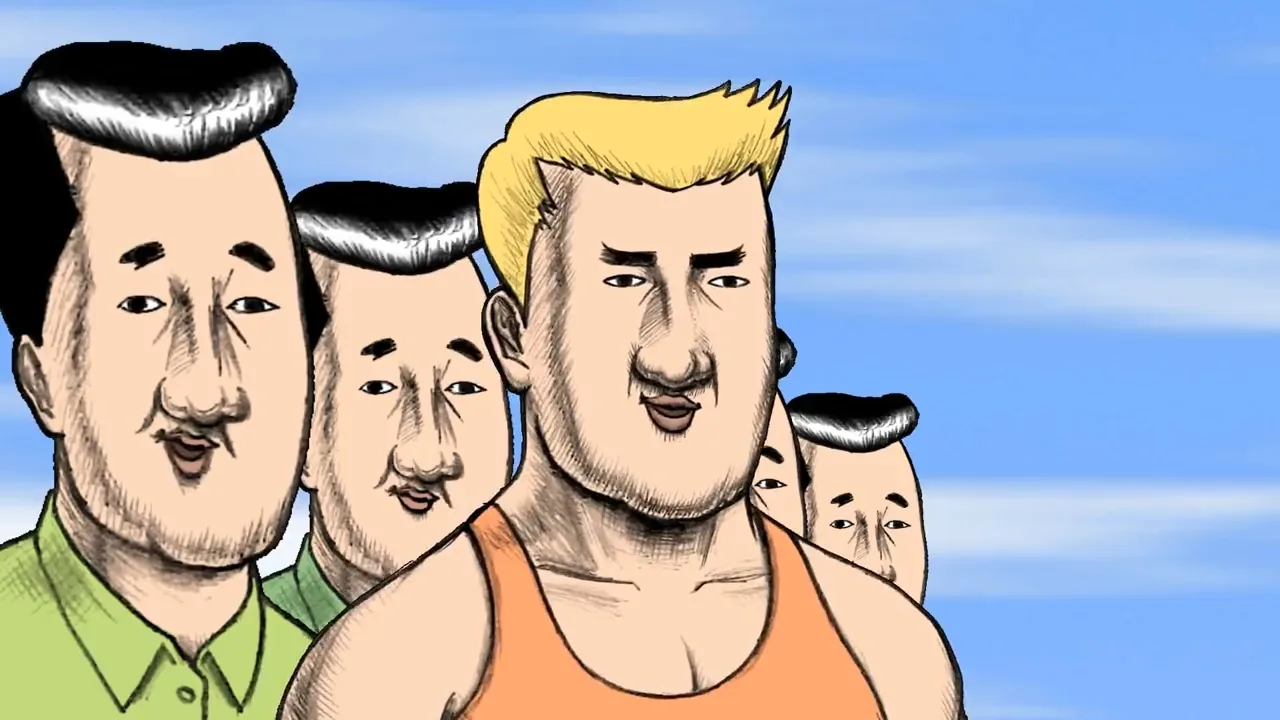 Мужчина с ягодицами наперёд