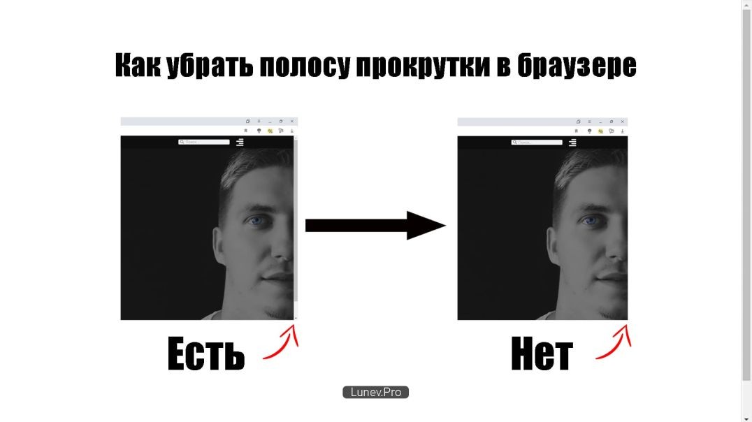Как убрать полосу прокрутки в браузере гугл хром, опера, яндекс браузер, атом и другие