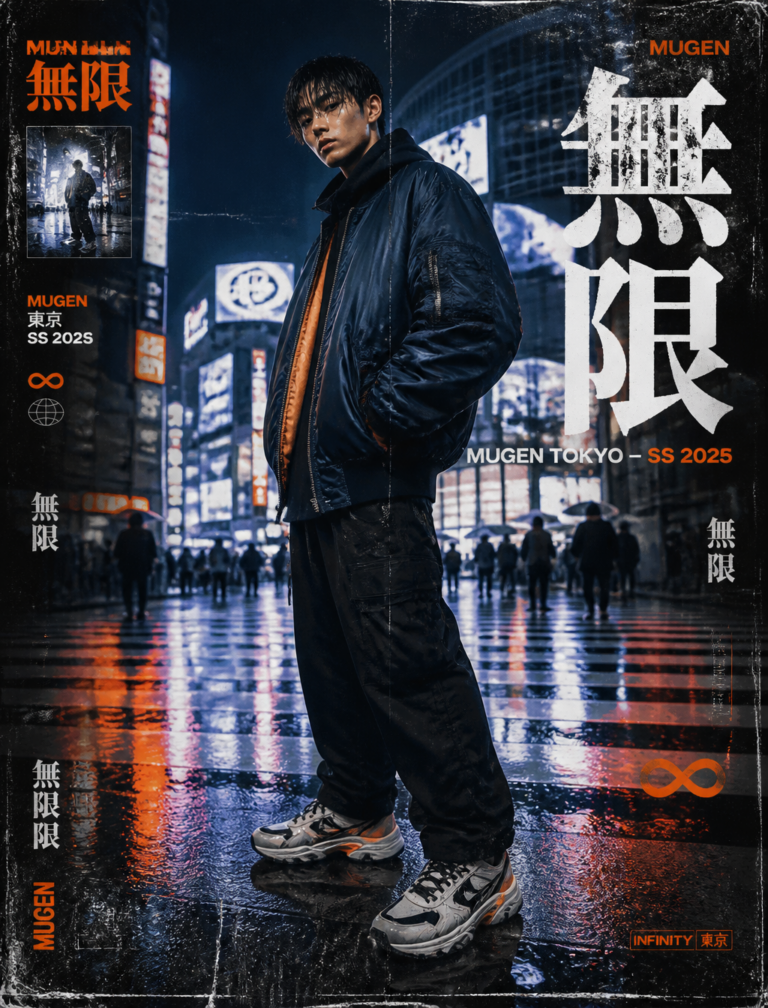 Промпт для создания кинопостера Urban Streetwear редакционный