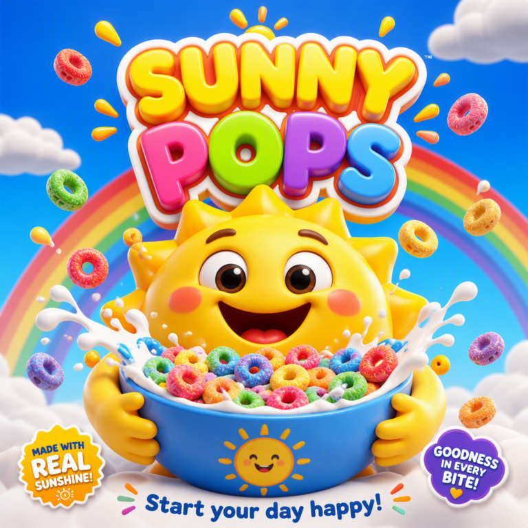 Промпт для создания кинопостера: весёлая реклама «SUNNY POPS»