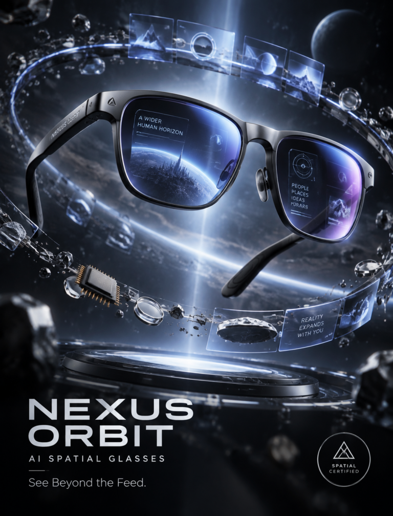 Промпт для создания рекламного изображения NEXUS ORBIT