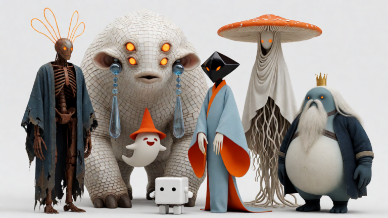 Промпт для генерации изображений: 3D-фантастические существа