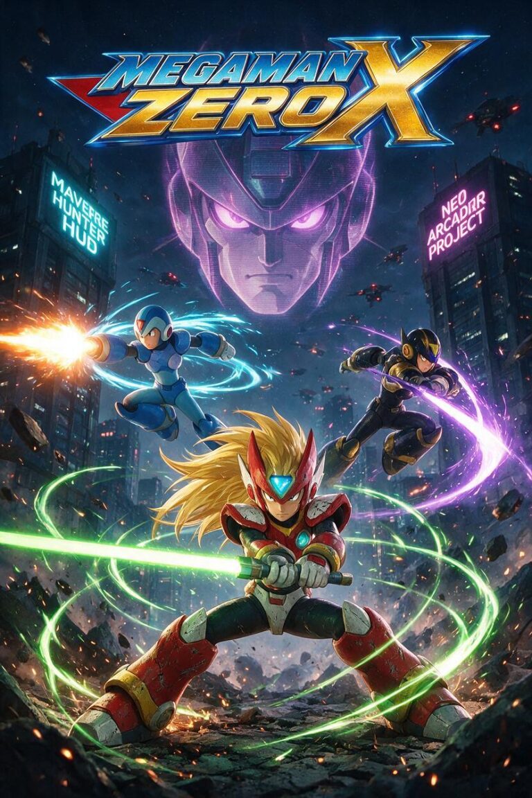 Промпт для создания кинопостера Mega Man Zero X