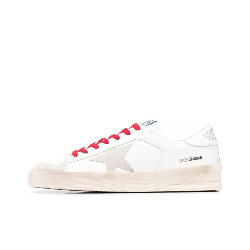 Golden Goose Stardan Stylish Skateboarding Shoes Men's White
