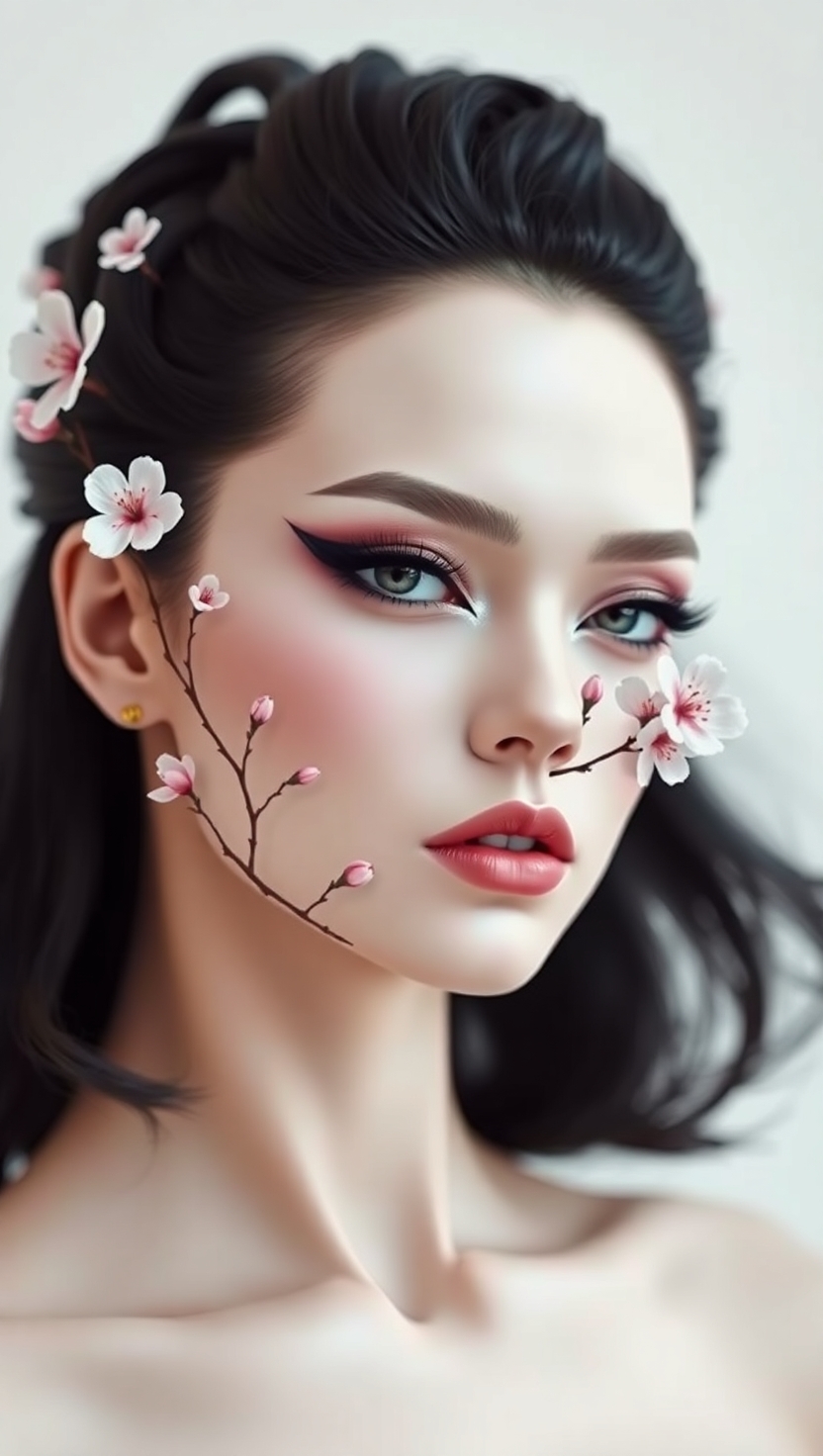 Сакура, Япония и красивая девушка 4