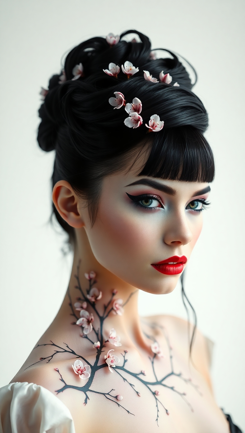 Сакура, Япония и красивая девушка 4