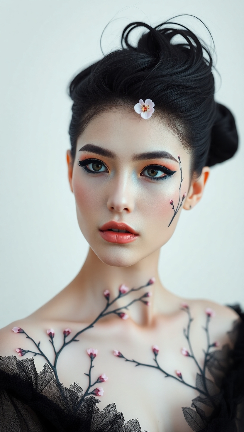 Сакура, Япония и красивая девушка 4