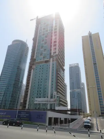 The Wind Tower I, Jumeirah Lakes Towers construction progress — 10 August 2023, 74.58% complete, photo 9 of 10
