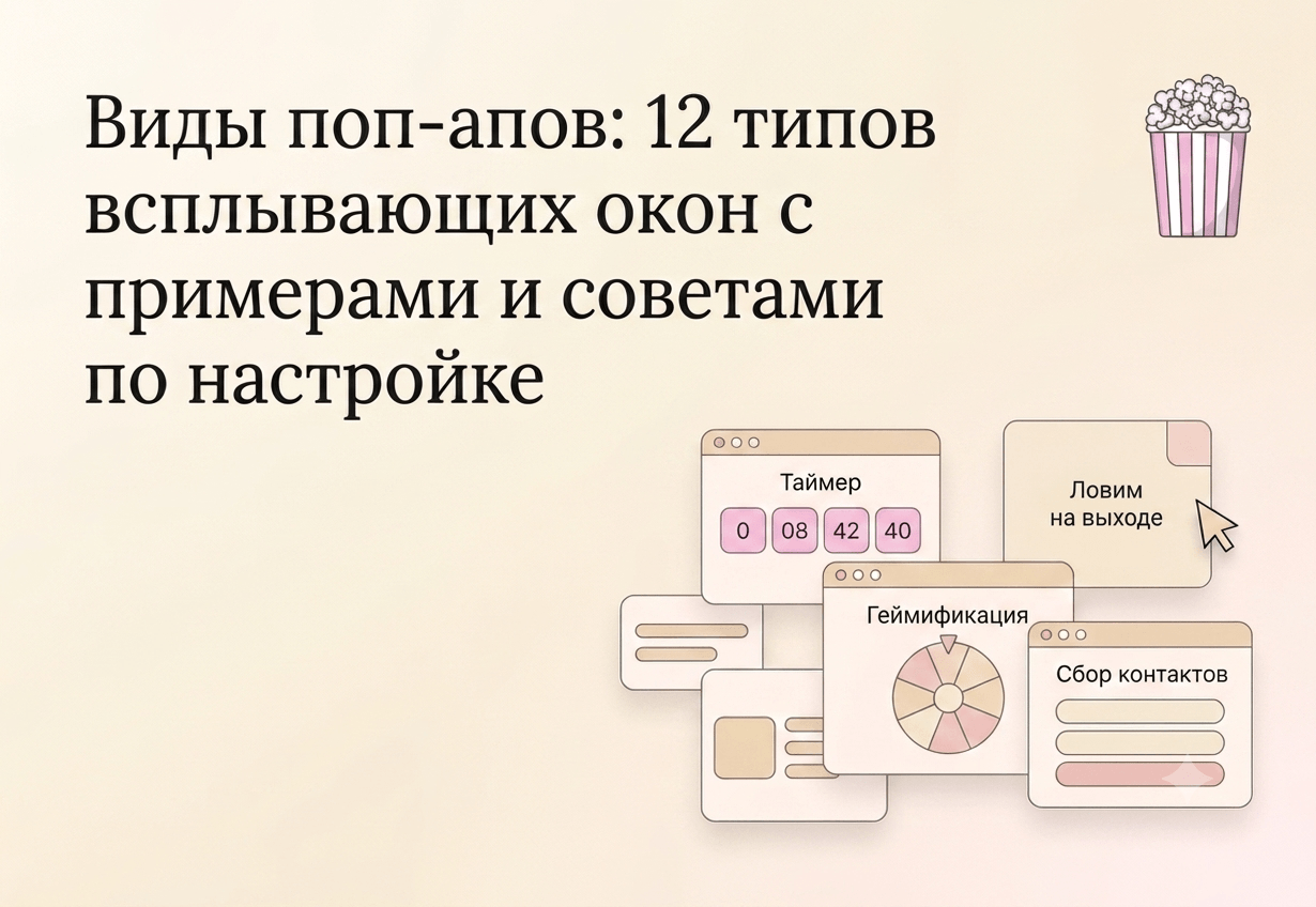 Виды поп-апов: 12 типов всплывающих окон с примерами и советами по настройке