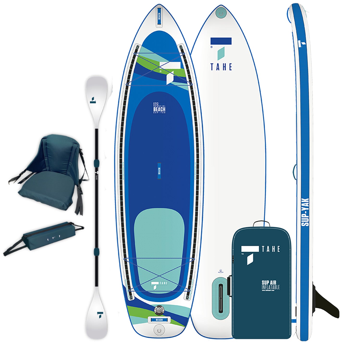 Доска SUP надувная компл. TAHE / BIC Sport 26 SUP-YAK AIR BEACH PACK (с веслом, сиденьем, лишем, упором для ног)