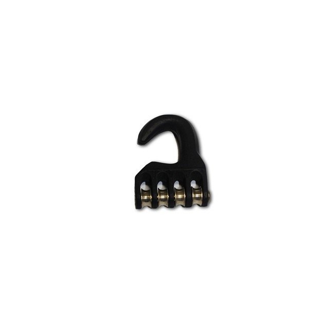 Запчасти Блок для паруса Unifiber 24 Pulley-Hook Aluminium 4 rollers - 12 mm