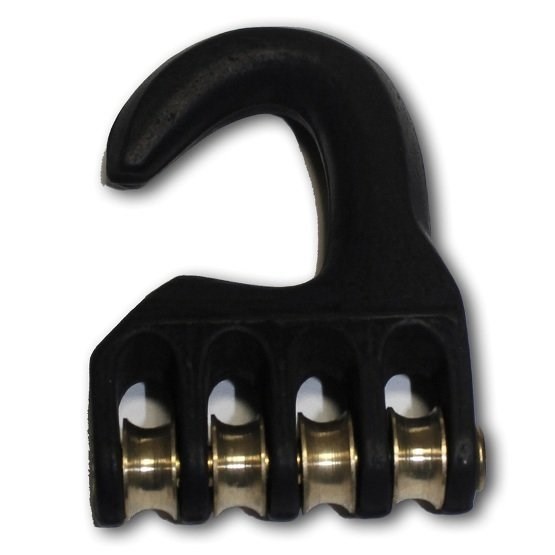 Запчасти Блок для паруса Unifiber 24 Pulley-Hook Aluminium 4 rollers - 20 mm
