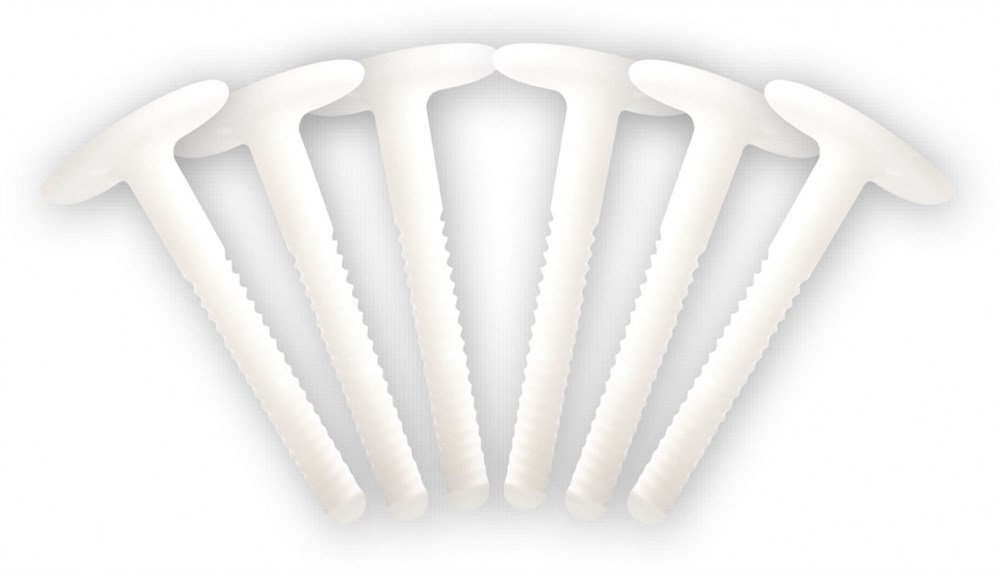 Запчасти Набор винтов TAHE / BIC Sport 25 FIN SOFTBOARD SCREW SET (x6) - WHITE