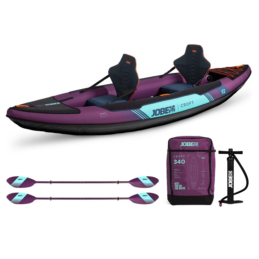Каяк надувной компл. Jobe 25 Croft Inflatable Kayak Package Sunset Purple