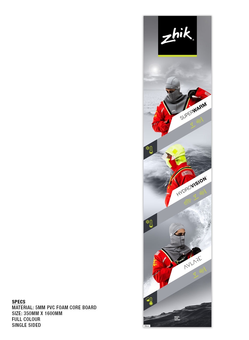 Постер Zhik Adaptive System Guide Info Boa (350 x 1600mm)