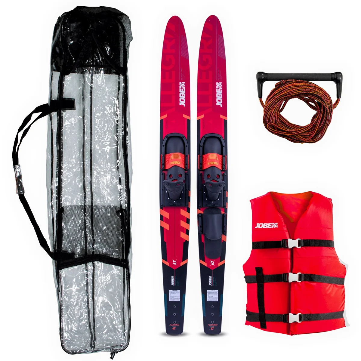Водные лыжи компл. Jobe 25 Allegre 67" Combo Waterskis Package Red