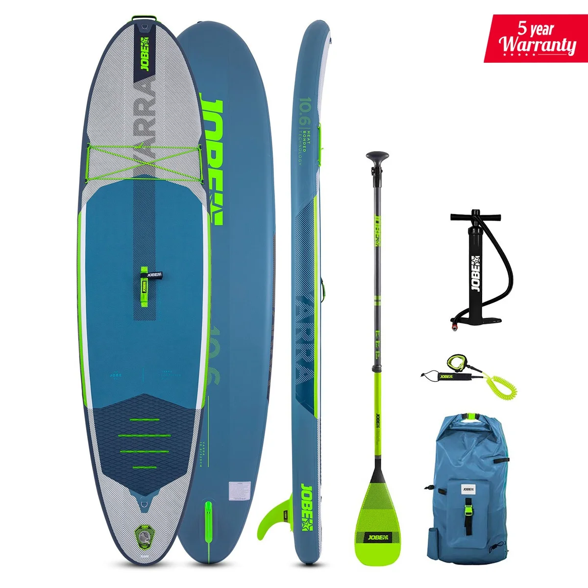 Jobe Yarra 10.6 Inflatable Paddle Board Package Steel Blue (2022 paddle)