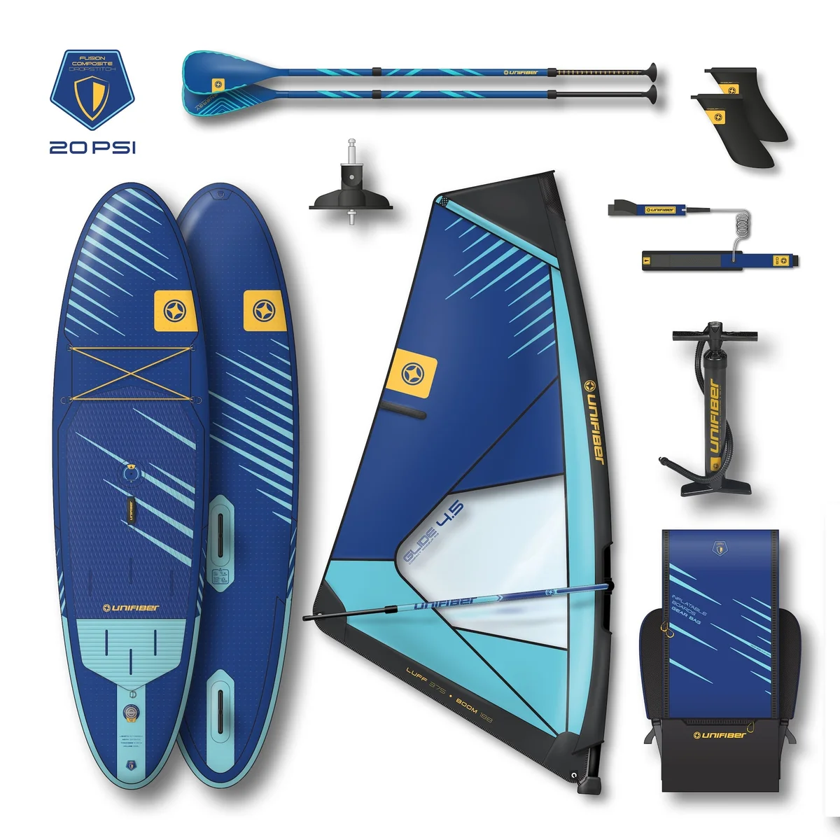 Доска SUP надувная Unifiber 23 Oxygen iWindSup FCD