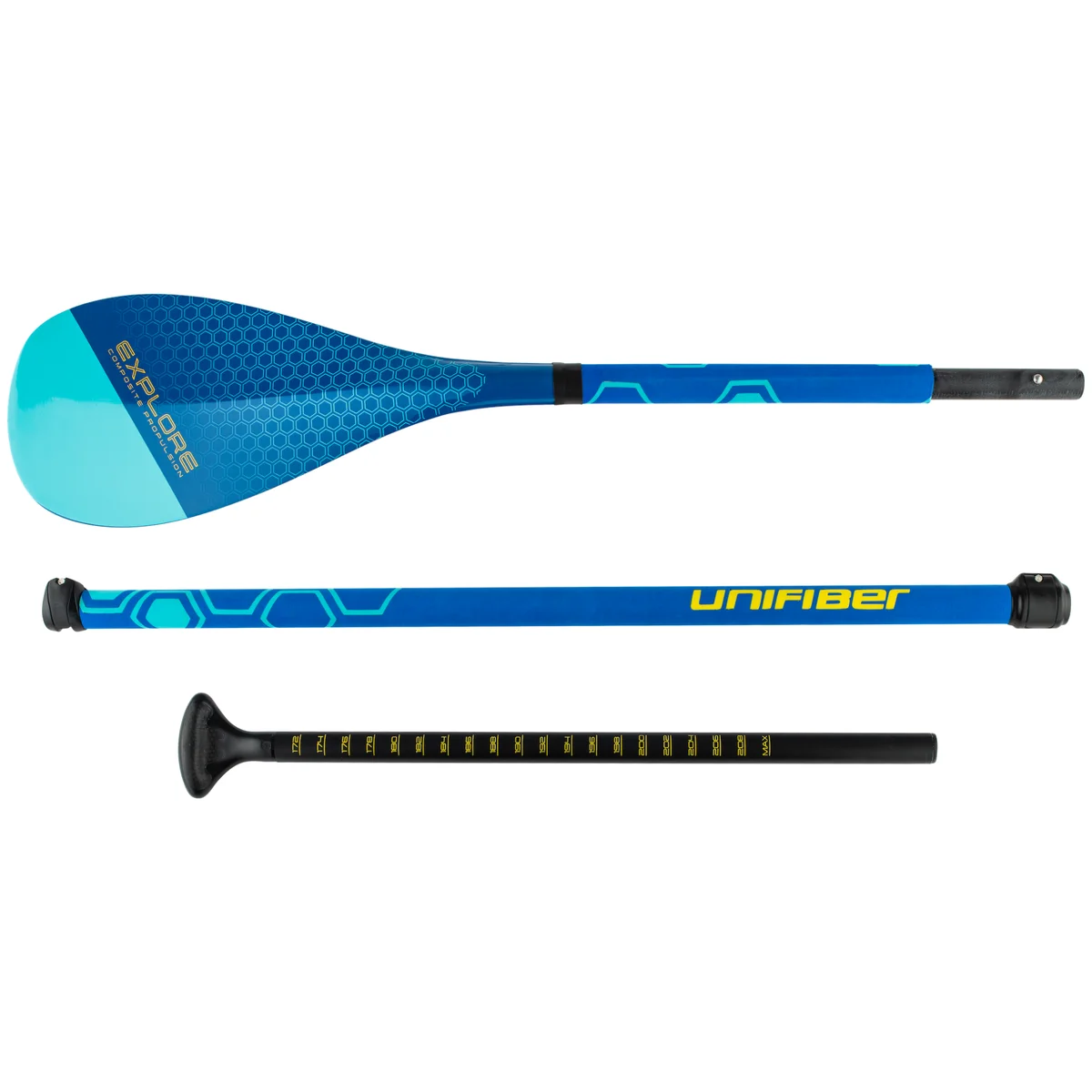 Весло Unifiber 23 Explore Glass SUP Paddle 3 PC 150 - 230