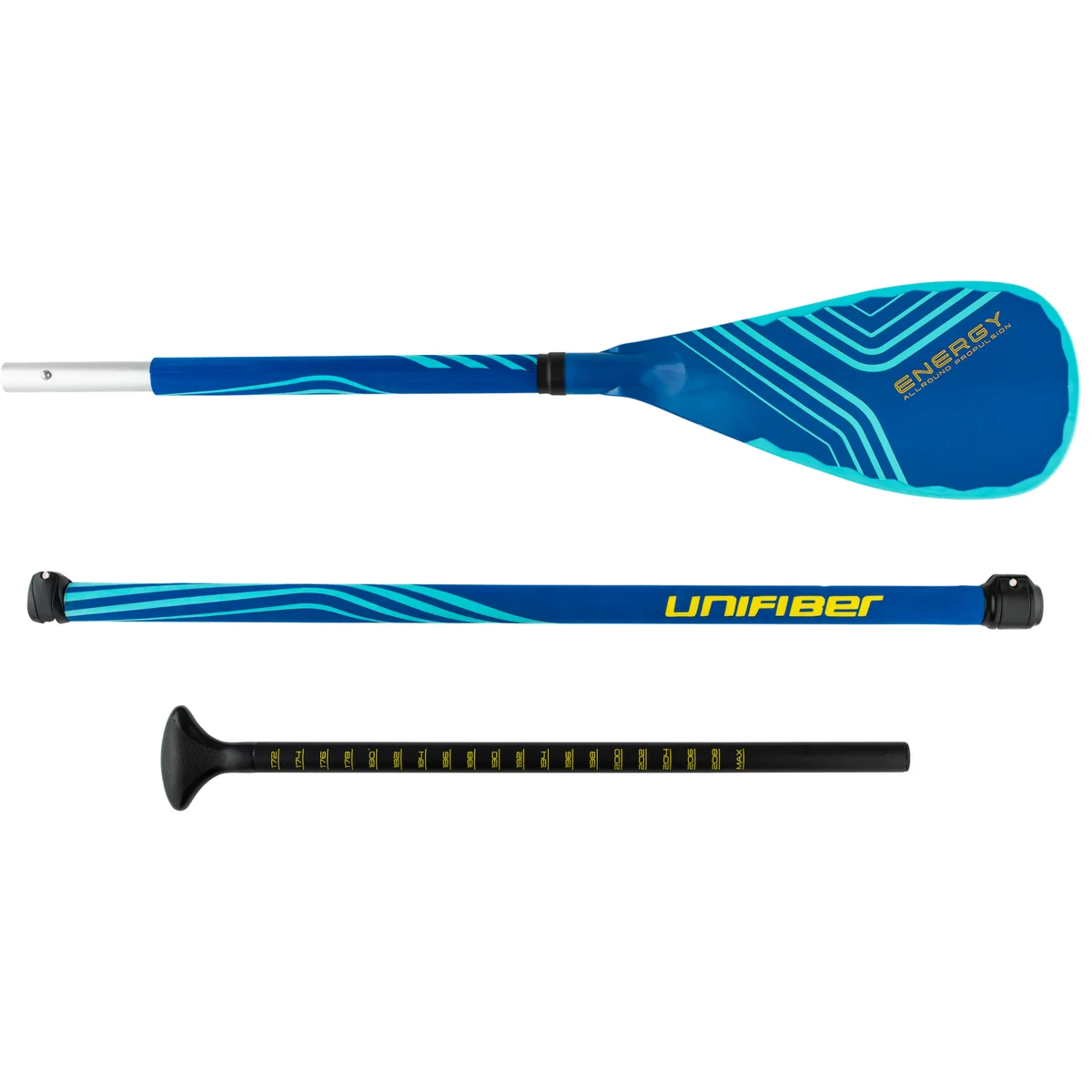 Весло Unifiber 23 Energy Aluminium SUP Paddle 3PC 150 - 230