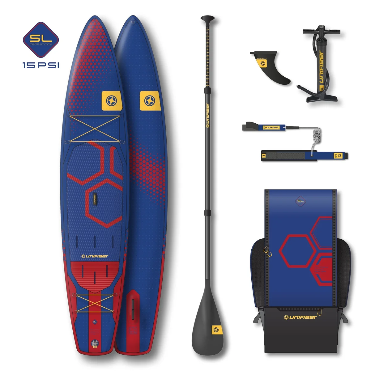 Доска SUP надувная компл. Unifiber 23 Sonic Touring iSup SL incl. Paddle & Leash