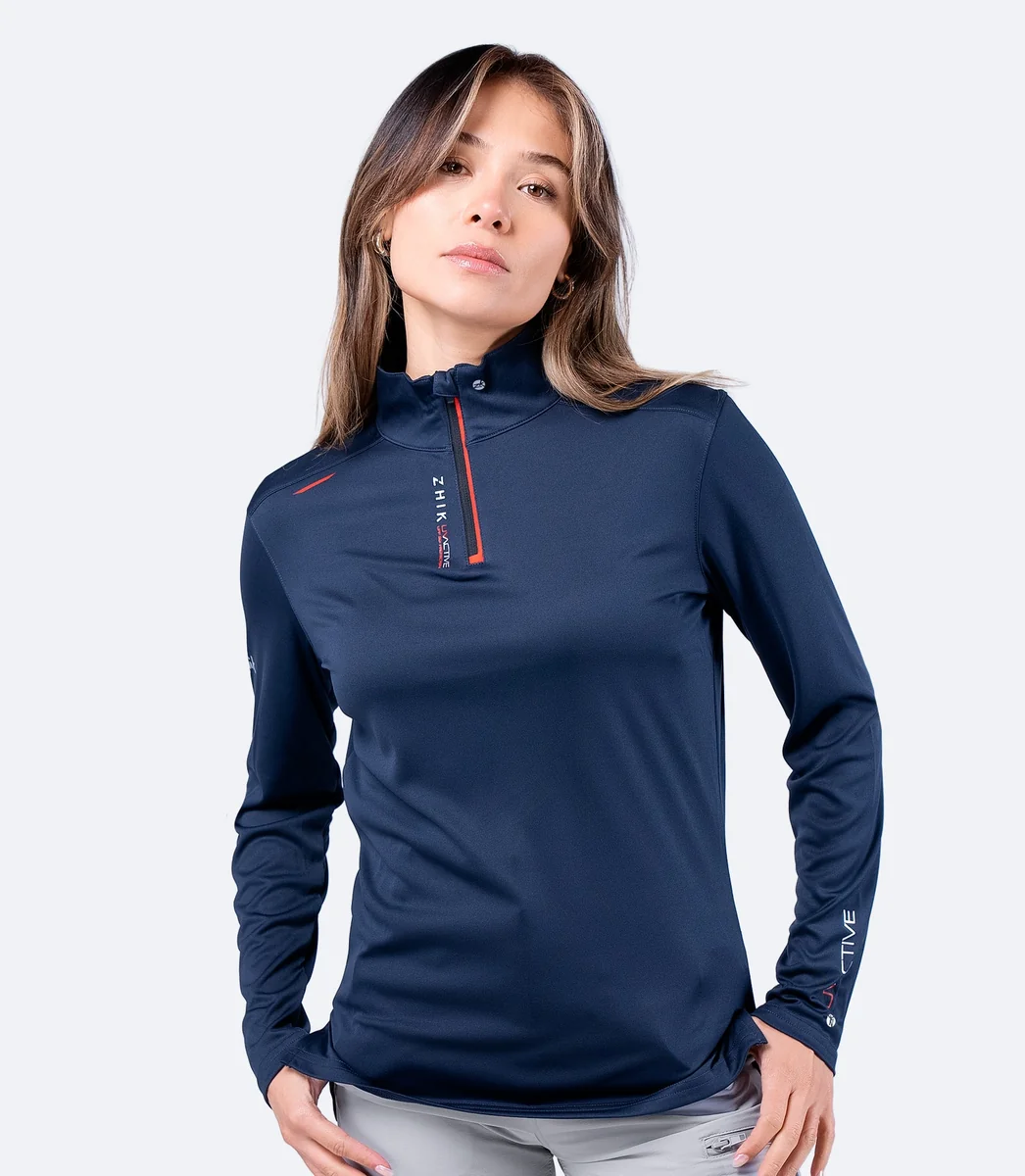 Гидромайка жен. ZHIK 25 UVActive 1/4 Zip L/S Top Womens
