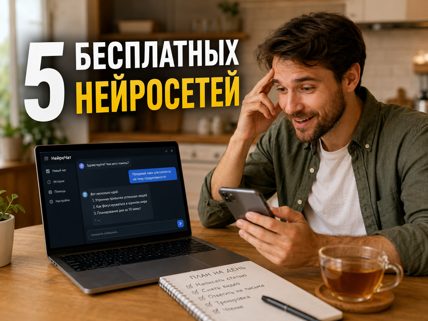 5 бесплатных нейросетей для повседневных задач в России