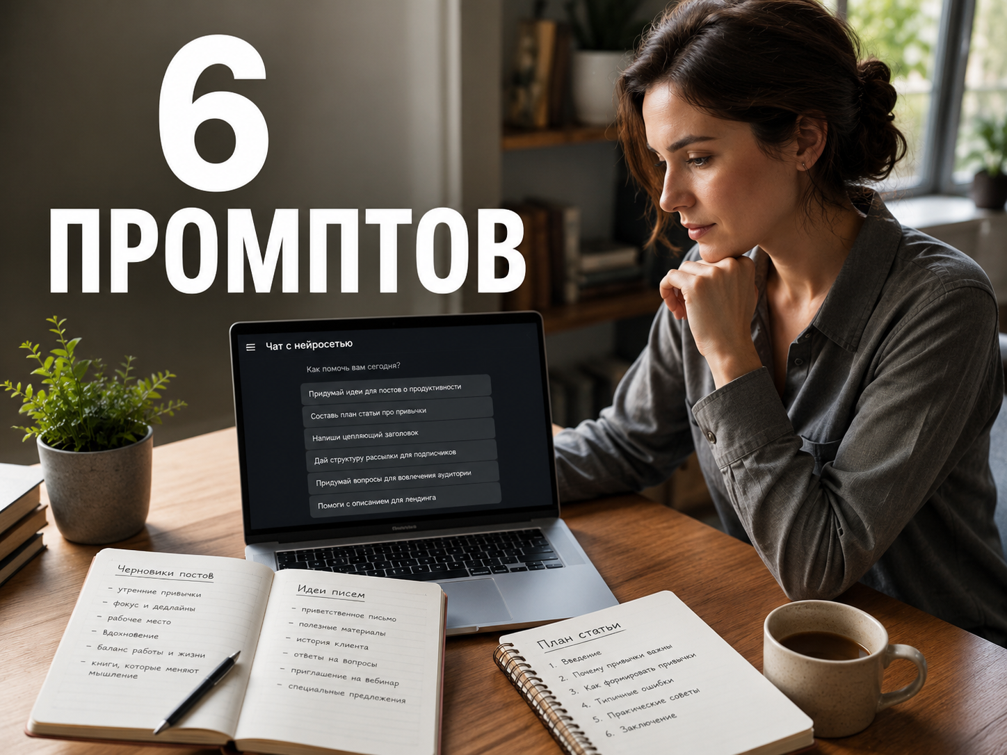 6 готовых промптов для текстов, которые можно копировать сразу