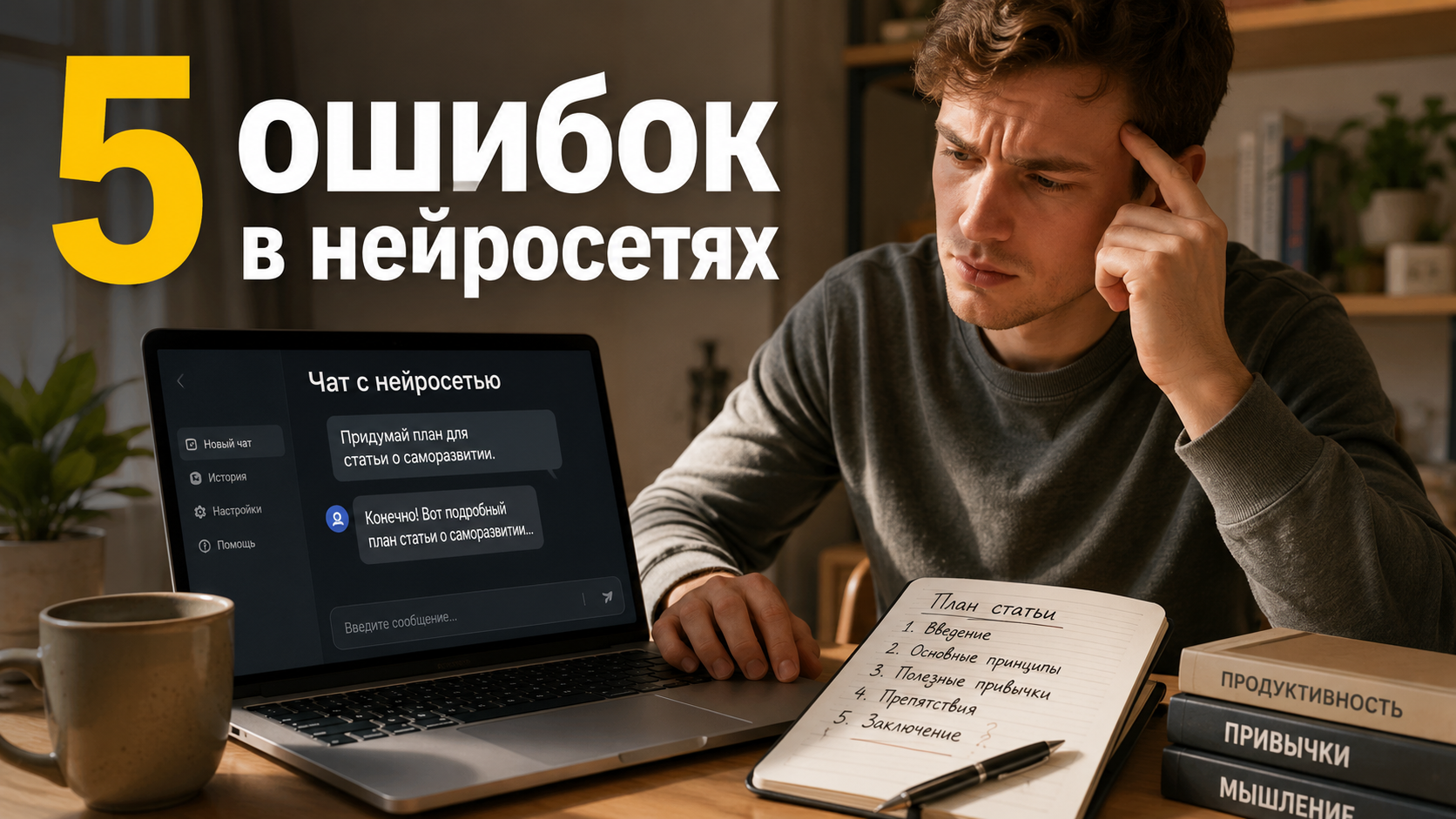 5 ошибок новичка в нейросетях, из-за которых ответ слабеет