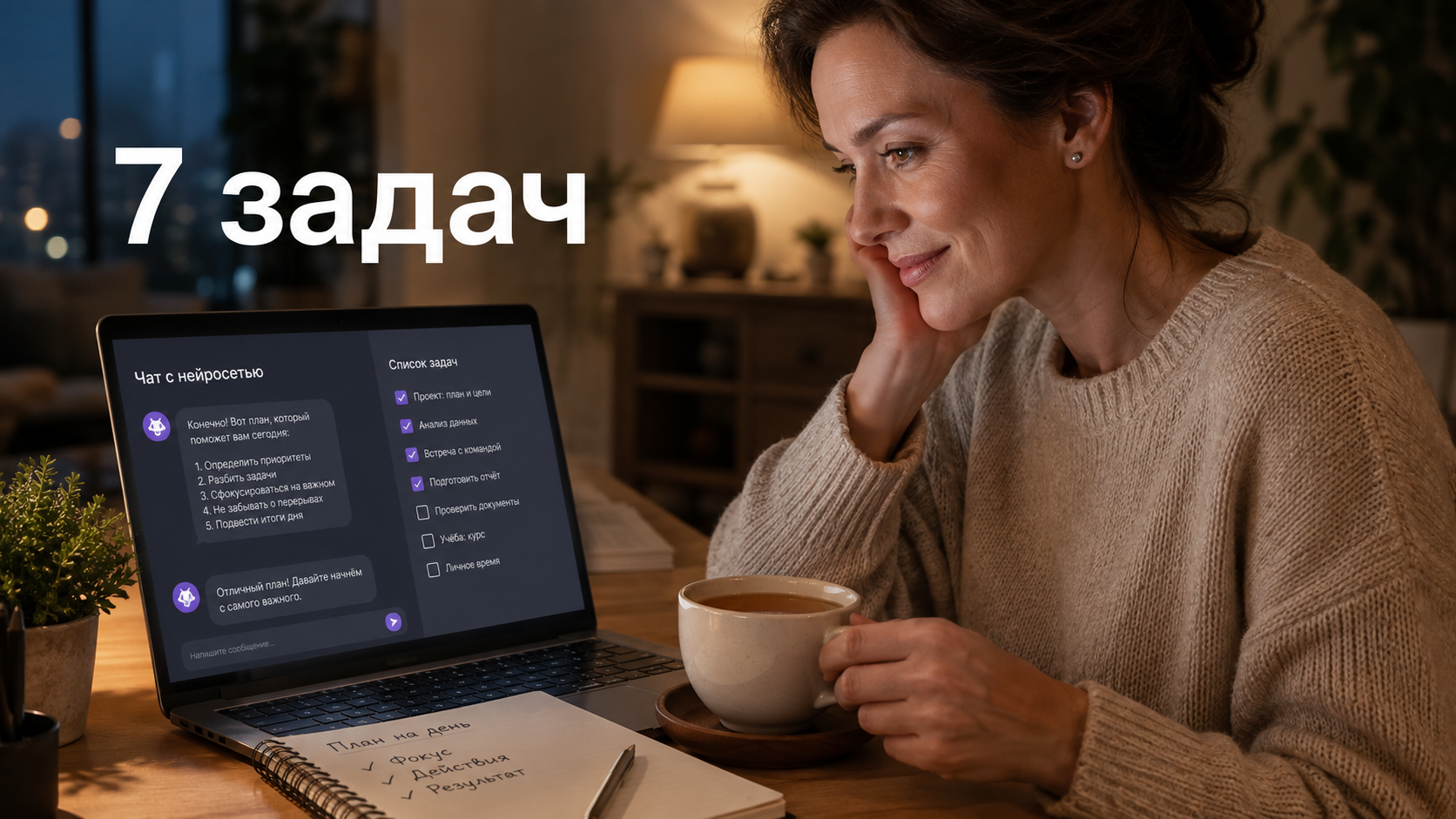 7 задач, где нейросеть экономит время дома и на работе
