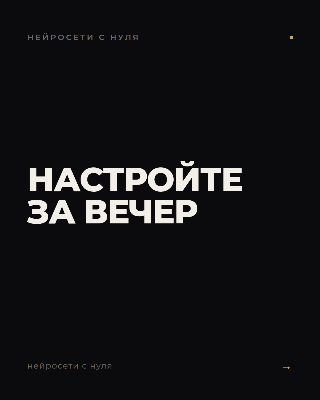 Одна нейросеть под вас