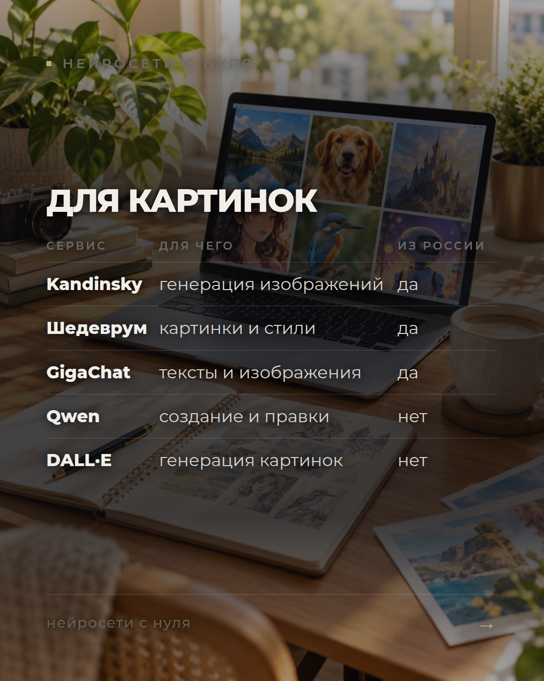 5 нейросетей для картинок