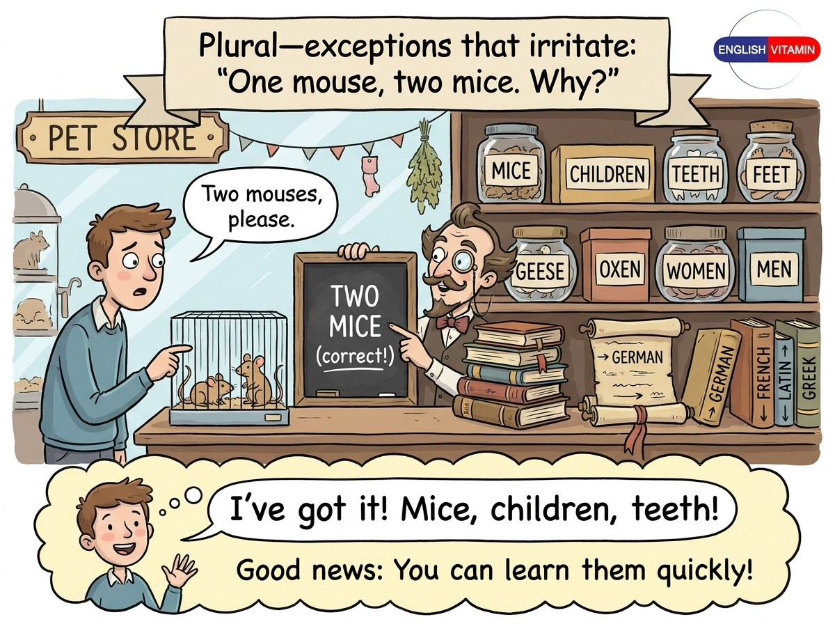 Множественное число — исключения, которые бесят: «Один mouse, два mice. Ну зачем?»