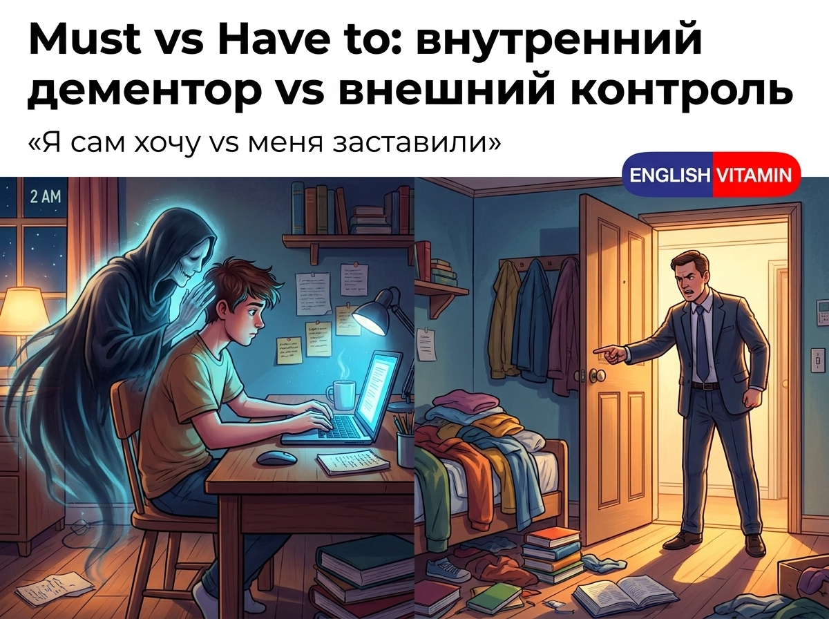 Must vs Have to: внутренний дементор vs внешний контроль. «Я сам хочу vs меня заставили»