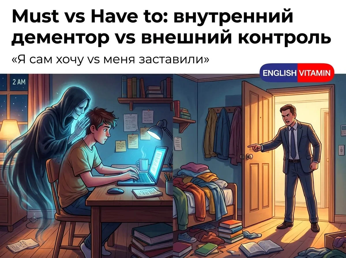 Must vs Have to: внутренний дементор vs внешний контроль. «Я сам хочу vs меня заставили»