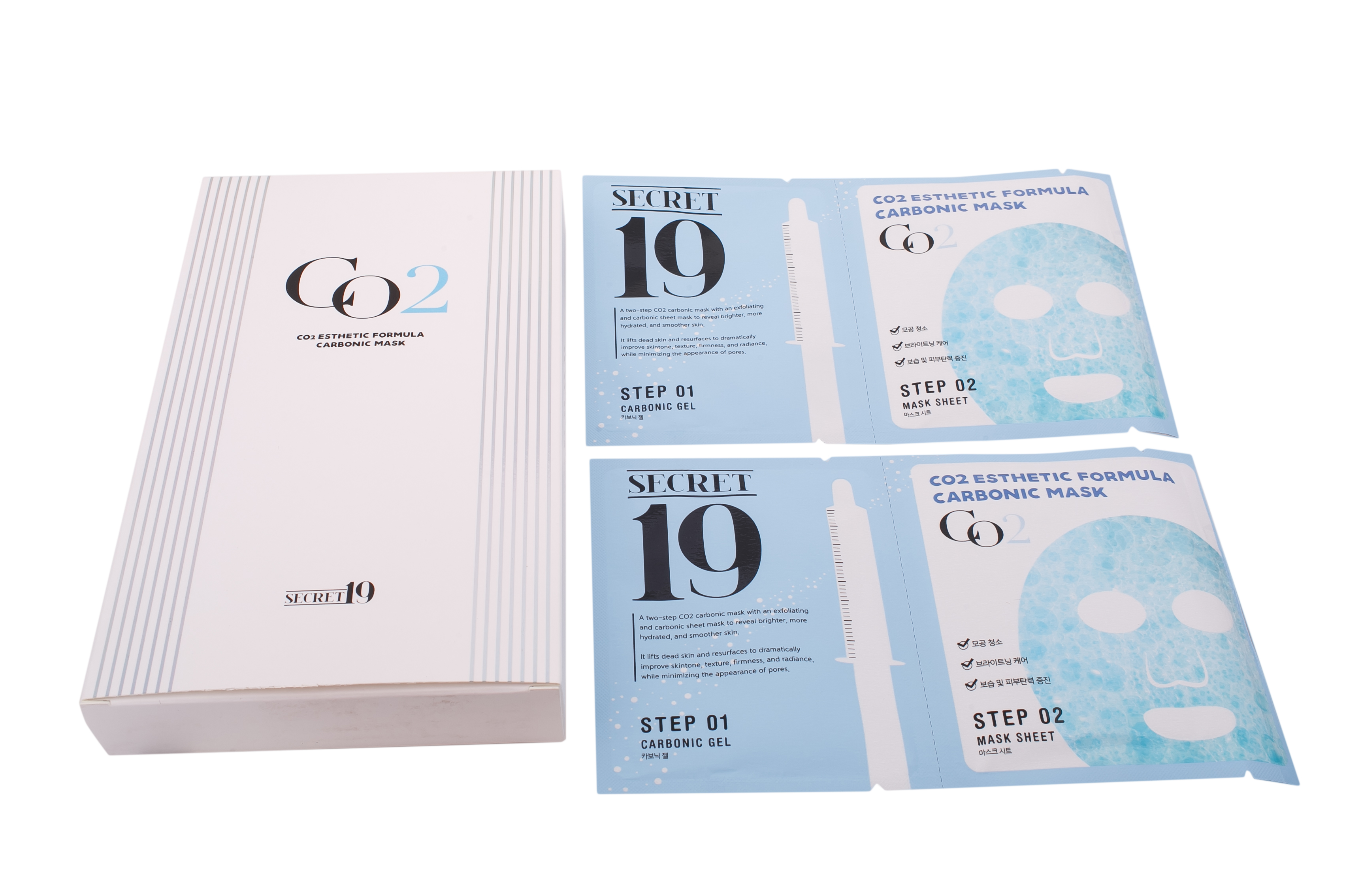 КАРБОКСИТЕРАПИЯ НАБОР Маска-активатор SECRET19 CO2 Esthetic Formula Carbonic, 5 шт